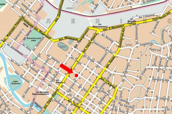 Схема рекламной плоскости по адресу Шевченко ул., 40