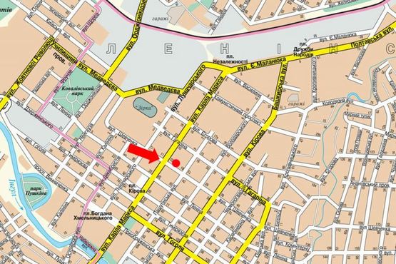 Схема рекламної площини за адресою Шевченко ул., 15