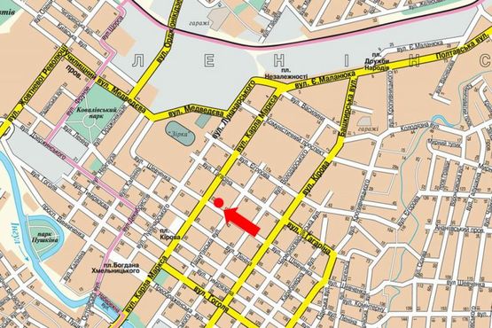 Схема рекламной плоскости по адресу Шевченко ул., 15 Схема рекламной плоскости по адресу Шевченко ул., 15