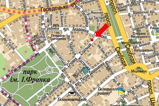 Схема рекламной плоскости по адресу Сечевых Стрельцов ул., 4