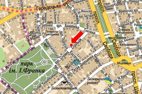 Схема рекламної площини за адресою Сечевых Стрельцов ул., 10