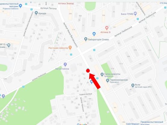 Схема рекламной плоскости по адресу Выговского ул. - ул. Любинская, ост. "ул. Выговского - ул.Чувашская", в сторону ул. Любинской