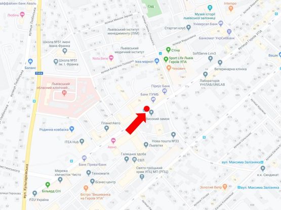 Схема рекламної площини за адресою Героев УПА ул. 76 (ост. "Смаль-Стоцкого"), из центра Схема рекламної площини за адресою Героев УПА ул. 76 (ост. "Смаль-Стоцкого"), из центра