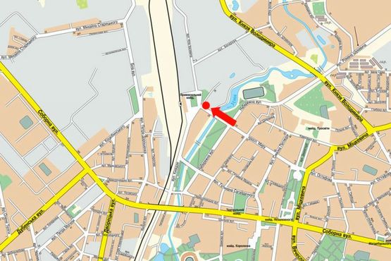 Схема рекламної площини за адресою Мира пр., возле магазина "Венето"