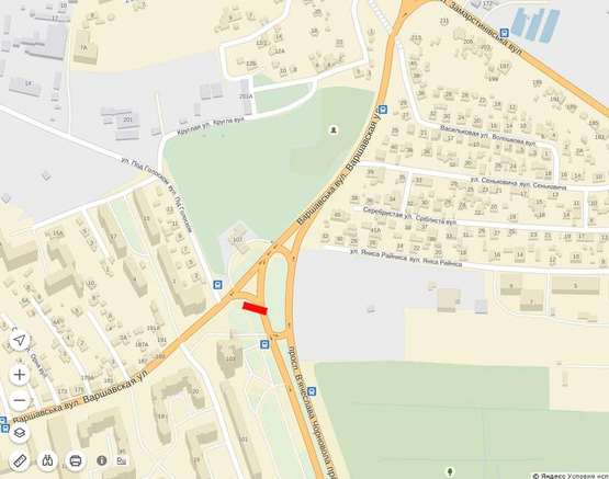 Схема рекламної площини за адресою Варшавська - пр. Чорновола (справа)