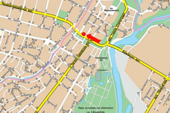 Схема рекламної площини за адресою Покровская пл. (бывш. Красная пл.), возле гостиницы "Украина" (№2)