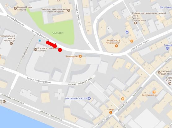 Схема рекламной плоскости по адресу Почтовая пл., в сторону пл. Корятовича, остановка