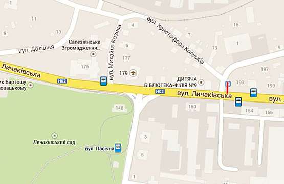 Схема рекламной плоскости по адресу Личаківська - тракт Глинянський Схема рекламной плоскости по адресу Личаківська - тракт Глинянський