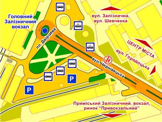 Схема рекламної площини за адресою вул. Чернівецька, (біля ж\д вокзалу) Схема рекламної площини за адресою вул. Чернівецька, (біля ж\д вокзалу)