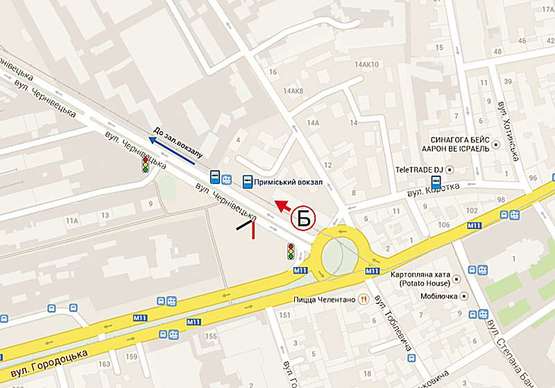 Схема рекламної площини за адресою Чернівецька К6 -  Городоцька ( прим вокзал) Б