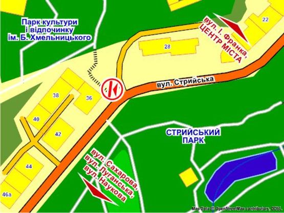 Схема рекламної площини за адресою вул. Стрийська, 37, розмір 2,3 х 3,2 м скролл Схема рекламної площини за адресою вул. Стрийська, 37, розмір 2,3 х 3,2 м скролл