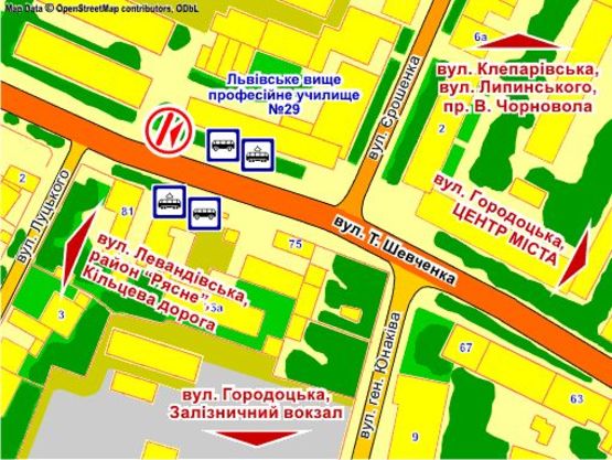 Схема рекламної площини за адресою вул. Шевченка (навпроти буд. 77, парна сторона), розмір 2,3 х 3,2 м скролл Схема рекламної площини за адресою вул. Шевченка (навпроти буд. 77, парна сторона), розмір 2,3 х 3,2 м скролл