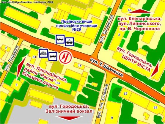 Схема рекламной плоскости по адресу вул. Шевченка, 77 (біля зупинки), розмір 2,3 х 3,2 м скролл Схема рекламной плоскости по адресу вул. Шевченка, 77 (біля зупинки), розмір 2,3 х 3,2 м скролл