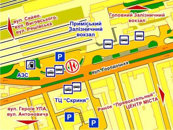 Схема рекламної площини за адресою вул. Городоцька (навпроти ТЦ "Скриня"), розмір 2,3 х 3,2 м скролл Схема рекламної площини за адресою вул. Городоцька (навпроти ТЦ "Скриня"), розмір 2,3 х 3,2 м скролл