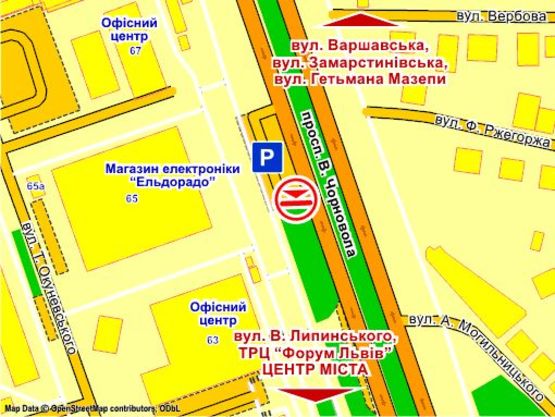 Схема рекламної площини за адресою пр. Чорновола, 65  (біля Єльдорадо ), розмір 2,3 х 3,2 м скролл Схема рекламної площини за адресою пр. Чорновола, 65  (біля Єльдорадо ), розмір 2,3 х 3,2 м скролл