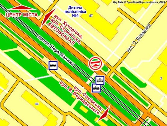 Схема рекламної площини за адресою пр. Черв. Калини (навпроти буд. 57, біля переходу ), місце 3, розмір 2,3 х 3,2 м, скролл Схема рекламної площини за адресою пр. Черв. Калини (навпроти буд. 57, біля переходу ), місце 3, розмір 2,3 х 3,2 м, скролл