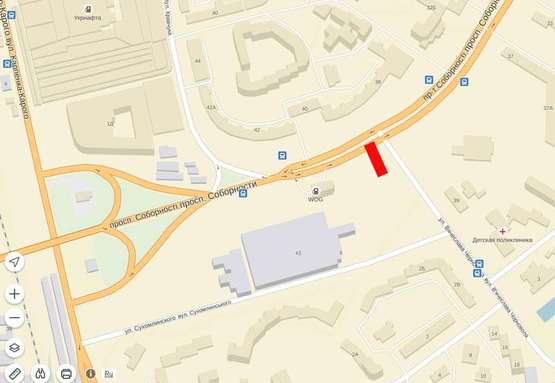 Схема рекламной плоскости по адресу Соборності - вул. Чорновола С/М Там -Там Схема рекламной плоскости по адресу Соборності - вул. Чорновола С/М Там -Там