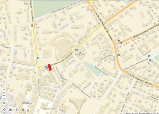 Схема рекламної площини за адресою Дністровська, 4 ( Дністровський ринок)