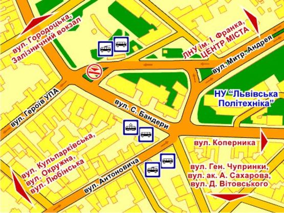 Схема рекламної площини за адресою пер. вул. Невського – Бандери, місце 1 Схема рекламної площини за адресою пер. вул. Невського – Бандери, місце 1