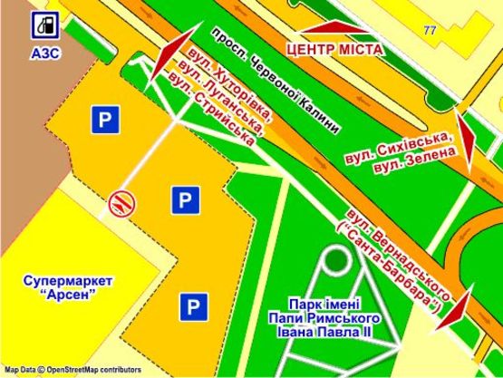 Схема рекламної площини за адресою пр. Черв. Калини, 60 (супермаркет "Арсен"), місце 2 Схема рекламної площини за адресою пр. Черв. Калини, 60 (супермаркет "Арсен"), місце 2