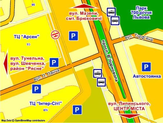 Схема рекламної площини за адресою пр. Чорновола (супермаркет "Арсен"), місце 1 Схема рекламної площини за адресою пр. Чорновола (супермаркет "Арсен"), місце 1