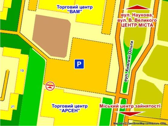 Схема рекламной плоскости по адресу вул. Наукова (супермаркет "Арсен"), місце 4 Схема рекламной плоскости по адресу вул. Наукова (супермаркет "Арсен"), місце 4