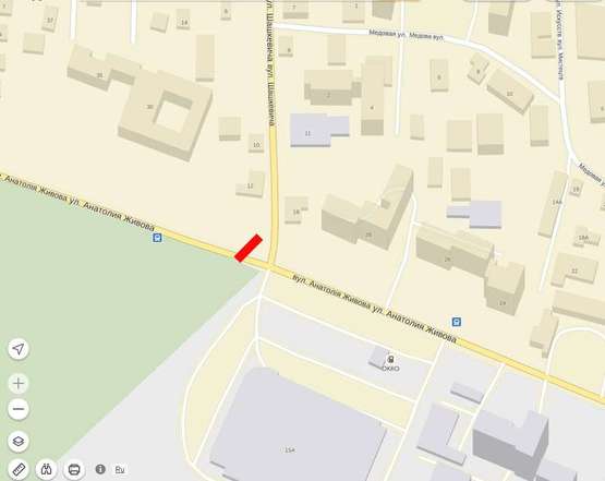 Схема рекламної площини за адресою Живова - Шашкевича ( нижній)