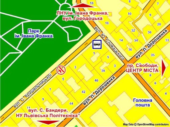 Схема рекламной плоскости по адресу вул. Крушельницької, 5, місце 3 Схема рекламной плоскости по адресу вул. Крушельницької, 5, місце 3