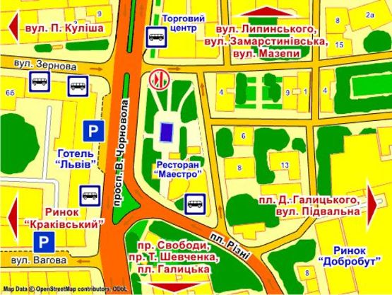 Схема рекламної площини за адресою пр. Чорновола – вул. Кн. М. Удатного Схема рекламної площини за адресою пр. Чорновола – вул. Кн. М. Удатного
