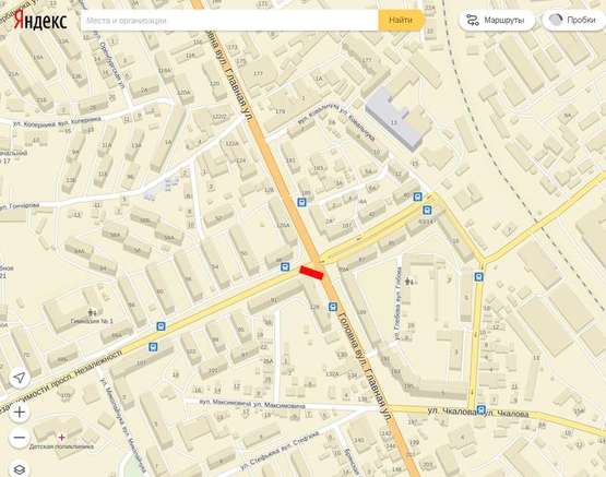 Схема рекламной плоскости по адресу Головна, 128 -  Незалежності Схема рекламной плоскости по адресу Головна, 128 -  Незалежності