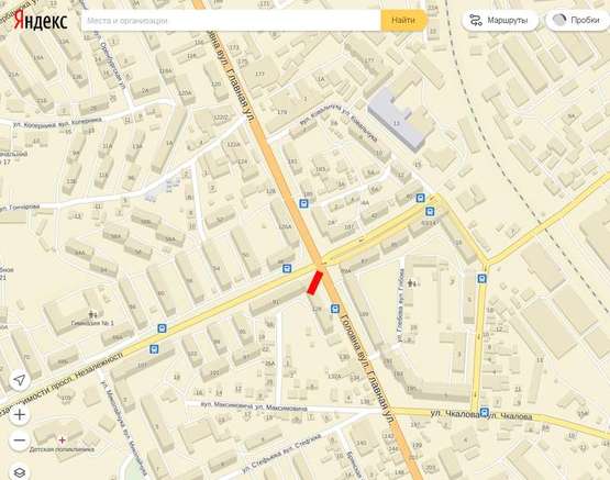 Схема рекламной плоскости по адресу Головна, 128 -  Незалежності