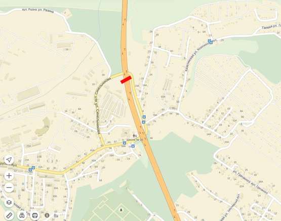 Схема рекламной плоскости по адресу Ізмайлівська (розд. смуга, до ринку); м.2 Схема рекламной плоскости по адресу Ізмайлівська (розд. смуга, до ринку); м.2