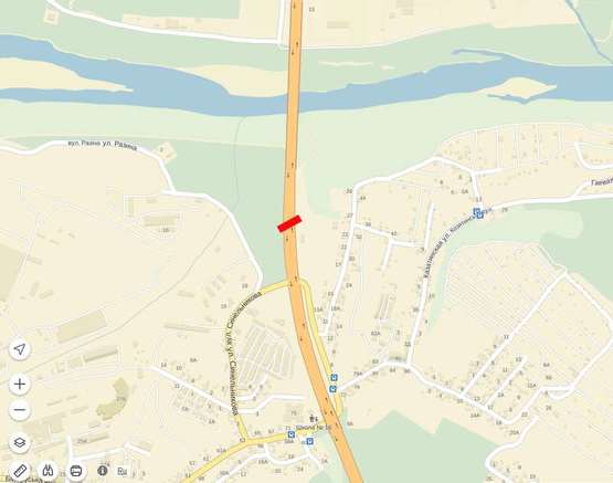 Схема рекламної площини за адресою Ізмайлівська (розд. смуга, від ринку); м.3 Схема рекламної площини за адресою Ізмайлівська (розд. смуга, від ринку); м.3