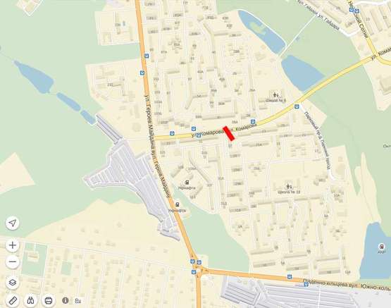 Схема рекламной плоскости по адресу Комарова 27, Торговий центр Схема рекламной плоскости по адресу Комарова 27, Торговий центр