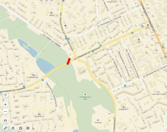 Схема рекламной плоскости по адресу Комарова - Небесної сотні ( ринок)