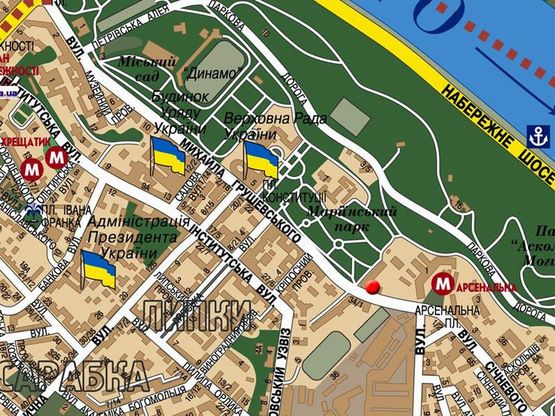 Схема рекламной плоскости по адресу Грушевского ул., 9 Схема рекламной плоскости по адресу Грушевского ул., 9