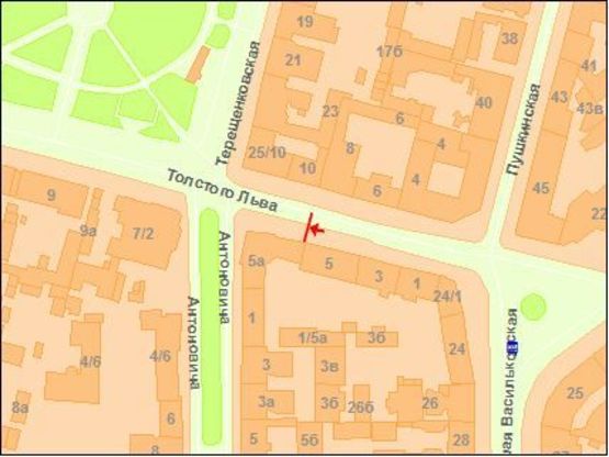 Схема рекламної площини за адресою Льва Толстого ул. 5 (2) Схема рекламної площини за адресою Льва Толстого ул. 5 (2)