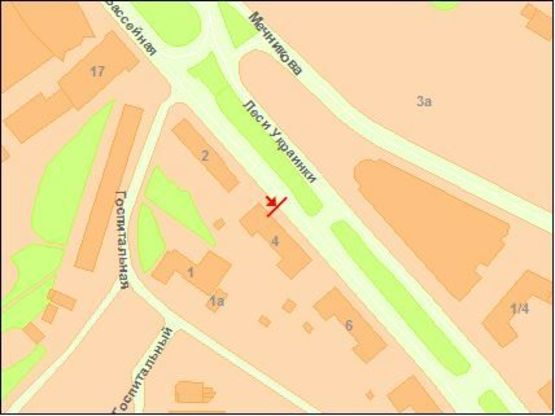 Схема рекламної площини за адресою Леси Украинки бул. 4 Схема рекламної площини за адресою Леси Украинки бул. 4