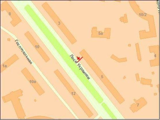 Схема рекламной плоскости по адресу Леси Украинки бул. 5 (6) Схема рекламной плоскости по адресу Леси Украинки бул. 5 (6)