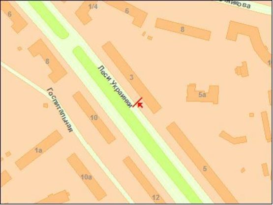 Схема рекламної площини за адресою Леси Украинки бул. 3 (1) Схема рекламної площини за адресою Леси Украинки бул. 3 (1)