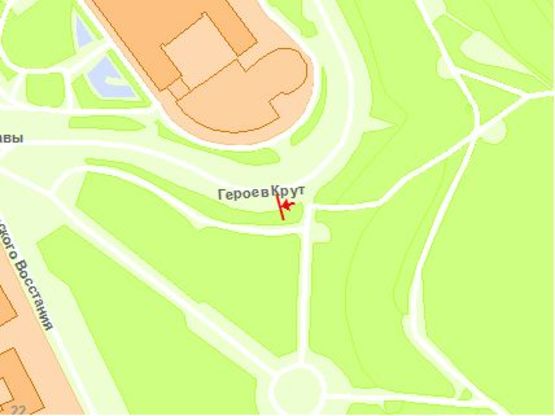 Схема рекламной плоскости по адресу Героев Крут 4 Схема рекламной плоскости по адресу Героев Крут 4