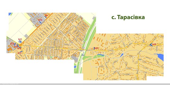 Схема рекламной плоскости по адресу с. Тарасовка/с. Нове(межа)