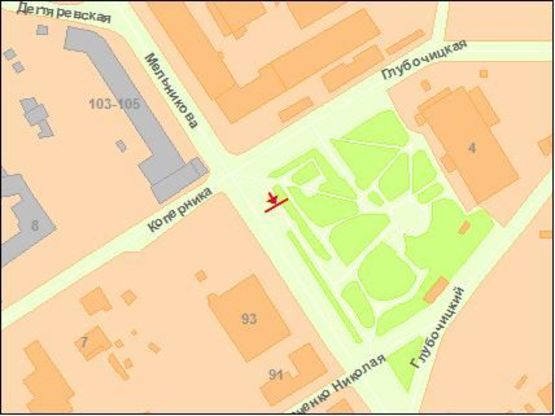 Схема рекламної площини за адресою Сечевых Стрельцов ул. 93 (2) Схема рекламної площини за адресою Сечевых Стрельцов ул. 93 (2)