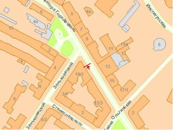 Схема рекламной плоскости по адресу Городецкого ул. 10/1 (2) Схема рекламной плоскости по адресу Городецкого ул. 10/1 (2)