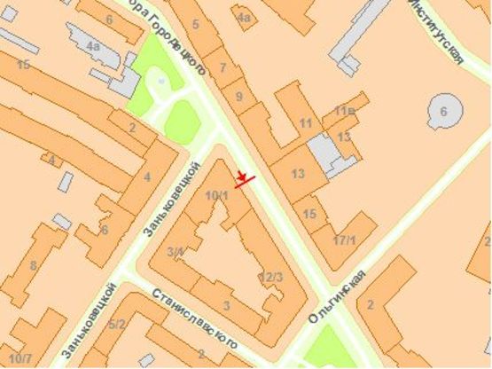 Схема рекламной плоскости по адресу Городецкого ул. 10/1 (3) Схема рекламной плоскости по адресу Городецкого ул. 10/1 (3)