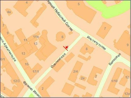 Схема рекламной плоскости по адресу Ольгинская ул. 3 (4) Схема рекламной плоскости по адресу Ольгинская ул. 3 (4)