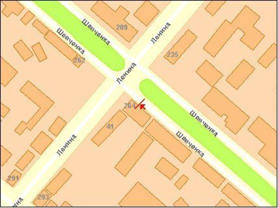 Схема рекламной плоскости по адресу Шевченко бул. 264 / Ленина ул. !!! Размер 1.22х1.84 м !!! Схема рекламной плоскости по адресу Шевченко бул. 264 / Ленина ул. !!! Размер 1.22х1.84 м !!!