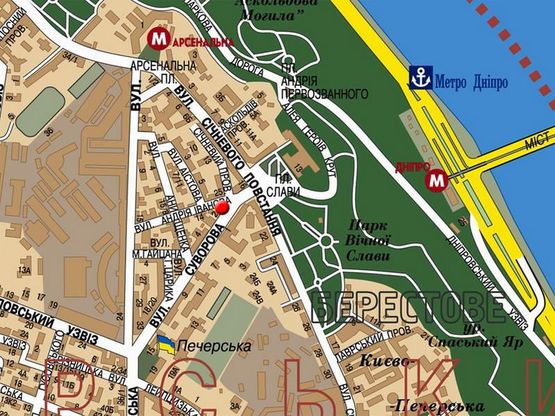 Схема рекламной плоскости по адресу Суворова ул., 2 Схема рекламной плоскости по адресу Суворова ул., 2