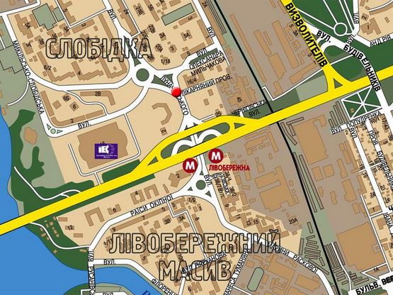 Схема рекламной плоскости по адресу Луначарского ул., 2, на разделителе Схема рекламной плоскости по адресу Луначарского ул., 2, на разделителе