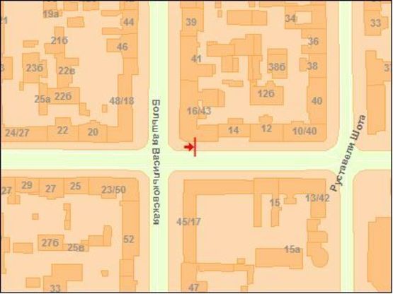 Схема рекламної площини за адресою Саксаганского ул., 16 Схема рекламної площини за адресою Саксаганского ул., 16